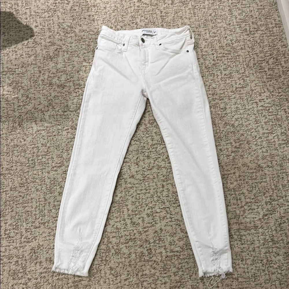 Just Black White Skinny Jeans Soft Denim